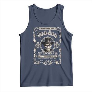 New Orleans Voodoo Tank Top Tales Of Voodoo Magic Skull Spooky Hoodoo Rootworker TS11 Navy Print Your Wear