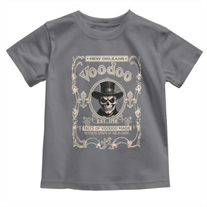 New Orleans Voodoo Toddler T Shirt Tales Of Voodoo Magic Skull Spooky Hoodoo Rootworker TS11 Charcoal Print Your Wear