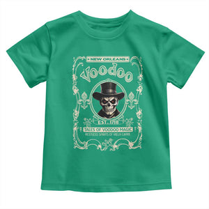 New Orleans Voodoo Toddler T Shirt Tales Of Voodoo Magic Skull Spooky Hoodoo Rootworker TS11 Irish Green Print Your Wear