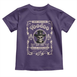 New Orleans Voodoo Toddler T Shirt Tales Of Voodoo Magic Skull Spooky Hoodoo Rootworker TS11 Purple Print Your Wear
