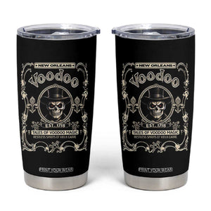 New Orleans Voodoo Tumbler Cup Tales Of Voodoo Magic Skull Spooky Hoodoo Rootworker TS11 Black Print Your Wear