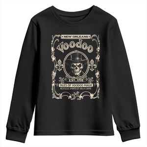 New Orleans Voodoo Youth Sweatshirt Tales Of Voodoo Magic Skull Spooky Hoodoo Rootworker TS11 Black Print Your Wear