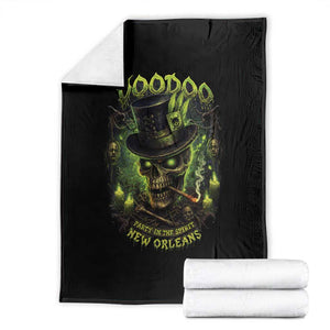 Louisiana Voodoo Skull Throw Blanket Party In The Spirit New Orleans Creepy Occult Lover TS11 Black Print Your Wear