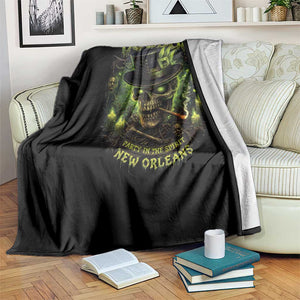 Louisiana Voodoo Skull Throw Blanket Party In The Spirit New Orleans Creepy Occult Lover TS11 Print Your Wear