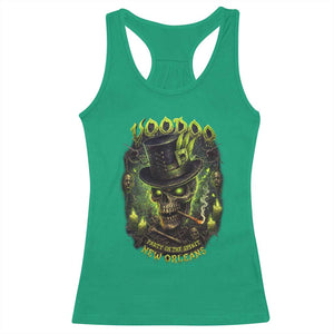 Louisiana Voodoo Skull Racerback Tank Top Party In The Spirit New Orleans Creepy Occult Lover TS11 Irish Green Print Your Wear