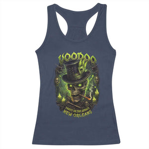 Louisiana Voodoo Skull Racerback Tank Top Party In The Spirit New Orleans Creepy Occult Lover TS11 Navy Print Your Wear