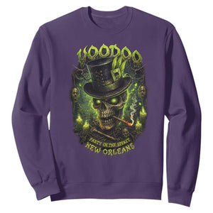 Louisiana Voodoo Skull Sweatshirt Party In The Spirit New Orleans Creepy Occult Lover TS11 Purple Print Your Wear