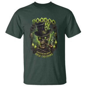 Louisiana Voodoo Skull T Shirt Party In The Spirit New Orleans Creepy Occult Lover TS11 Dark Forest Green Print Your Wear