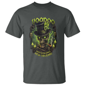 Louisiana Voodoo Skull T Shirt Party In The Spirit New Orleans Creepy Occult Lover TS11 Dark Heather Print Your Wear