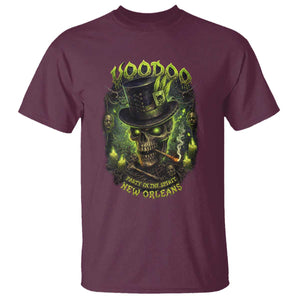 Louisiana Voodoo Skull T Shirt Party In The Spirit New Orleans Creepy Occult Lover TS11 Maroon Print Your Wear