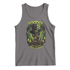 Louisiana Voodoo Skull Tank Top Party In The Spirit New Orleans Creepy Occult Lover TS11 Deep Heather Print Your Wear