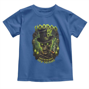 Louisiana Voodoo Skull Toddler T Shirt Party In The Spirit New Orleans Creepy Occult Lover TS11 Royal Blue Print Your Wear