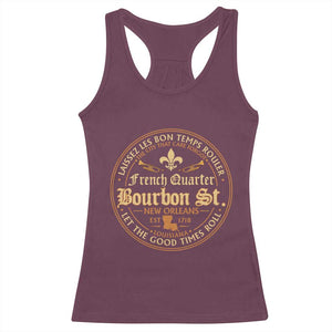 Bourbon Street French Quarter New Orleans Vintage Racerback Tank Top TS11 Maroon Print Your Wear