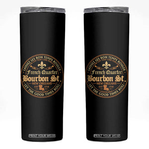 Bourbon Street French Quarter New Orleans Vintage Skinny Tumbler TS11 Black Print Your Wear