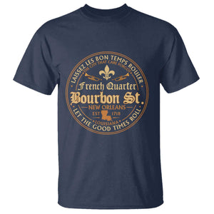 Bourbon Street French Quarter New Orleans Vintage T Shirt TS11 Navy Print Your Wear