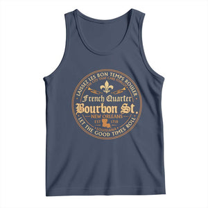 Bourbon Street French Quarter New Orleans Vintage Tank Top TS11 Navy Print Your Wear