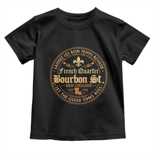 Bourbon Street French Quarter New Orleans Vintage Toddler T Shirt TS11 Black Print Your Wear