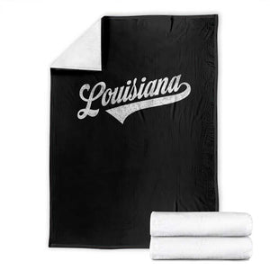 Retro Louisiana Throw Blanket Vintage City State Distressed Pride TS11 Black Print Your Wear