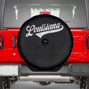 Retro Louisiana Spare Tire Cover Vintage City State Distressed Pride TS11 Black Print Your Wear