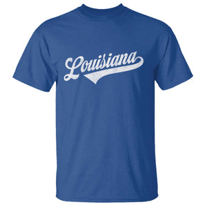 Retro Louisiana T Shirt Vintage City State Distressed Pride TS11 Royal Blue Print Your Wear