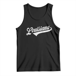Retro Louisiana Tank Top Vintage City State Distressed Pride TS11 Black Print Your Wear