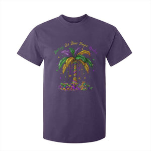 Funny Mardi Gras Coconut Palm Tree T Shirt For Kid Laissez Les Bons Temps Rouler Beads Masks TS11 Purple Print Your Wear