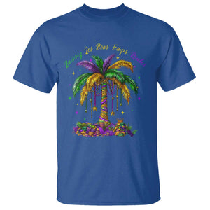 Funny Mardi Gras Coconut Palm Tree T Shirt Laissez Les Bons Temps Rouler Beads Masks TS11 Royal Blue Print Your Wear