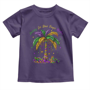 Funny Mardi Gras Coconut Palm Tree Toddler T Shirt Laissez Les Bons Temps Rouler Beads Masks TS11 Purple Print Your Wear