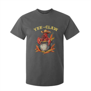 Funny Louisiana Crawfish Cowboy T Shirt For Kid Yee Claw Cajun Seafood TS11 Dark Heather Print Your Wear
