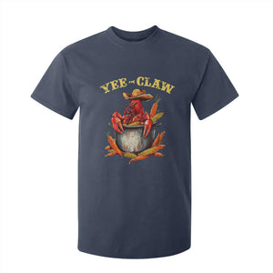 Funny Louisiana Crawfish Cowboy T Shirt For Kid Yee Claw Cajun Seafood TS11 Navy Print Your Wear
