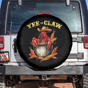 Funny Louisiana Crawfish Cowboy Spare Tire Cover Yee Claw Cajun Seafood TS11 No hole Black Print Your Wear