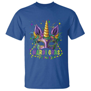 Funny Mardi Gras Princess T Shirt Unicorn Mask Party TS11 Royal Blue Print Your Wear