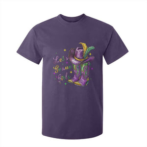 Funny Mardi Gras Cowgirl T Shirt For Kid Let's Geaux Girls Western Cowgirl Boots Carnival TS11 Purple Print Your Wear