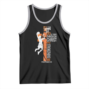Funny Basketball Christian Tank Top I Can Do All Things Through Christ Who Strengthens Me TS11 Black Athletic Heather Print Your Wear