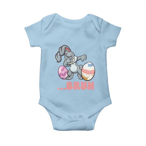 Funny Bruh Dab Rabbit Eggs Easter Day Baby Onesie TS11 Light Blue Print Your Wear