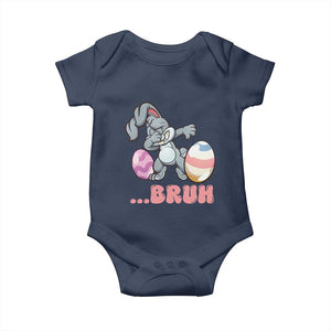 Funny Bruh Dab Rabbit Eggs Easter Day Baby Onesie TS11 Navy Print Your Wear
