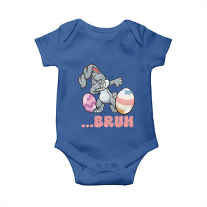 Funny Bruh Dab Rabbit Eggs Easter Day Baby Onesie TS11 Royal Blue Print Your Wear