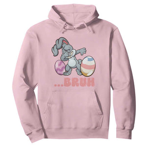 Funny Bruh Dab Rabbit Eggs Easter Day Hoodie TS11 Light Pink Print Your Wear