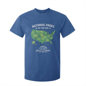 Protect And Preserve National Parks T Shirt For Kid ESTD 1872 Vintage Forest American Map TS11 Royal Blue Print Your Wear