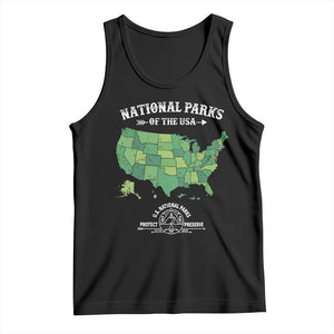 Protect And Preserve National Parks Tank Top ESTD 1872 Vintage Forest American Map TS11 Black Print Your Wear