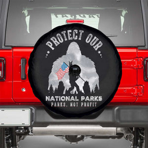 Funny Protect Our National Parks Bigfoot Spare Tire Cover Parks Not Profit American Flag TS11 Black Print Your Wear