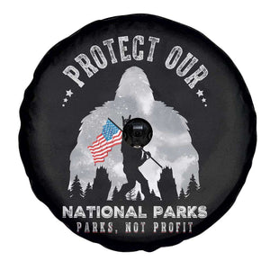 Funny Protect Our National Parks Bigfoot Spare Tire Cover Parks Not Profit American Flag TS11 Print Your Wear