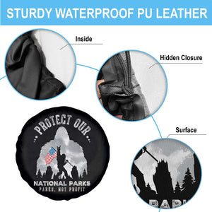 Funny Protect Our National Parks Bigfoot Spare Tire Cover Parks Not Profit American Flag TS11 Print Your Wear
