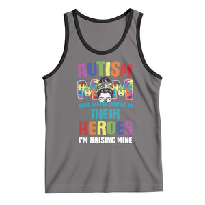 Autism Mom Some People Look Up Their Heroes I'm Raising Mine Tank Top Autism Awareness TS11 Deep Heather Black Print Your Wear