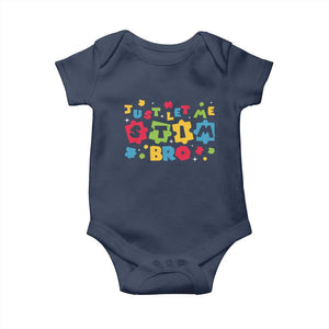Funny Just Let Me Stim Bro Baby Onesie Autism Awareness Puzzle TS11 Navy Print Your Wear