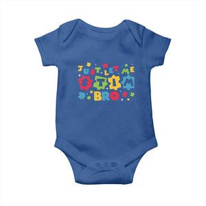 Funny Just Let Me Stim Bro Baby Onesie Autism Awareness Puzzle TS11 Royal Blue Print Your Wear