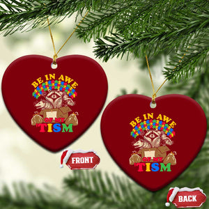 Funny Autism Awareness Ceramic Ornament Be In Awe Of My 'Tism Autistic Raccoon Opossum Skunk TS11 Print Your Wear