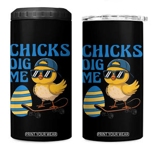 Funny Easter Day Chicks Dig Me 4 in 1 Can Cooler Tumbler Cool Chicken TS11 One Size: 16 oz Black Print Your Wear
