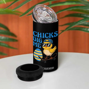Funny Easter Day Chicks Dig Me 4 in 1 Can Cooler Tumbler Cool Chicken TS11 Print Your Wear
