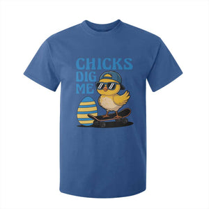 Funny Easter Day Chicks Dig Me T Shirt For Kid Cool Chicken TS11 Royal Blue Print Your Wear